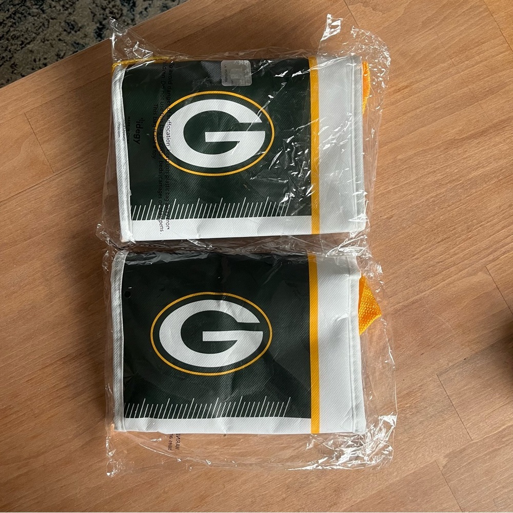 Set of 2 NFL Green and Yellow Insulated Bag